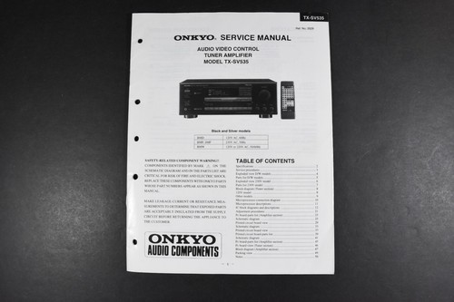 Onkyo sv535 tuner - tx-sv535, av